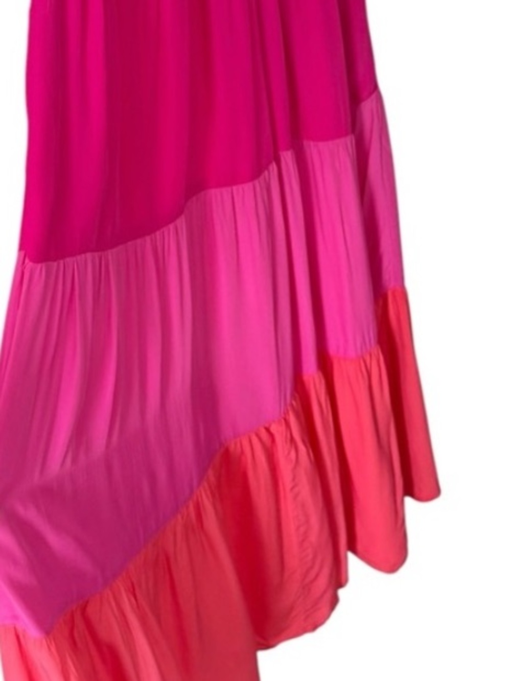 Tommy Bahama Colorblock Midi Tiered Dress in Pink Maui Size XL 16 / 18 - Picture 13 of 14